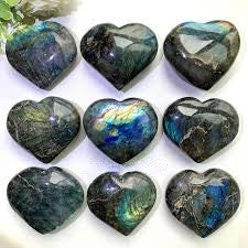 Labradorite Heart